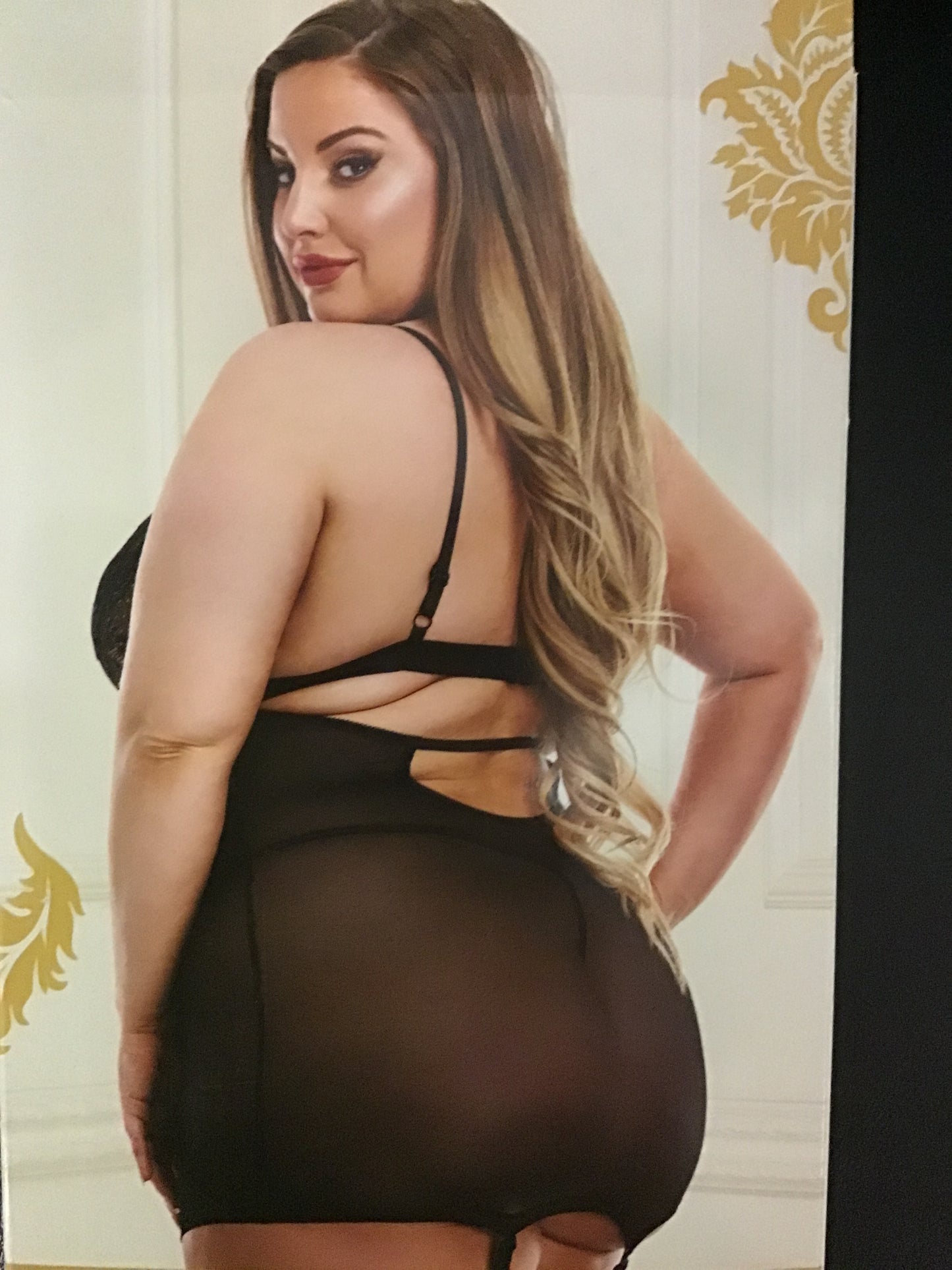 Sexy Lace &Mesh Mini Dress