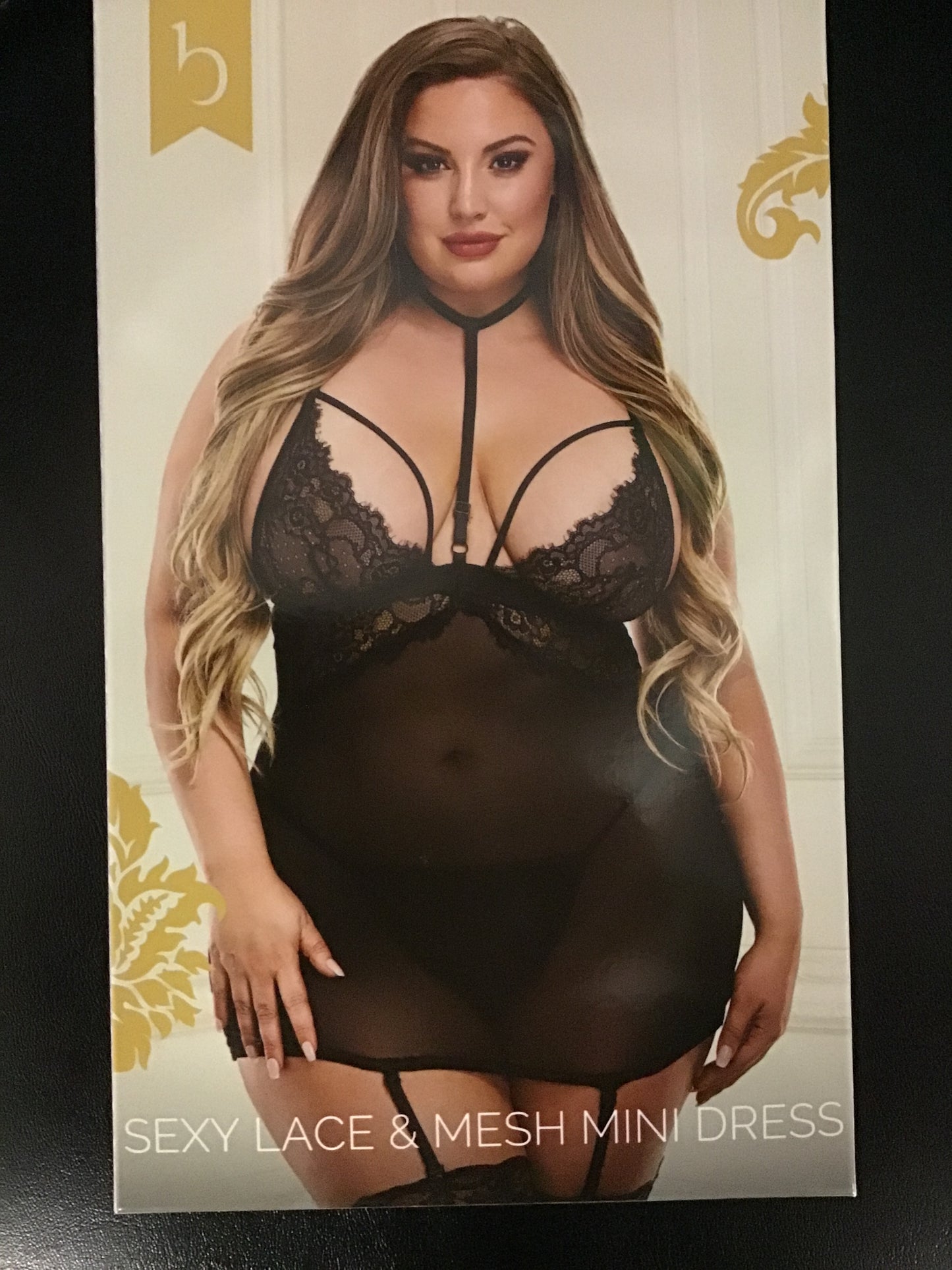 Sexy Lace &Mesh Mini Dress