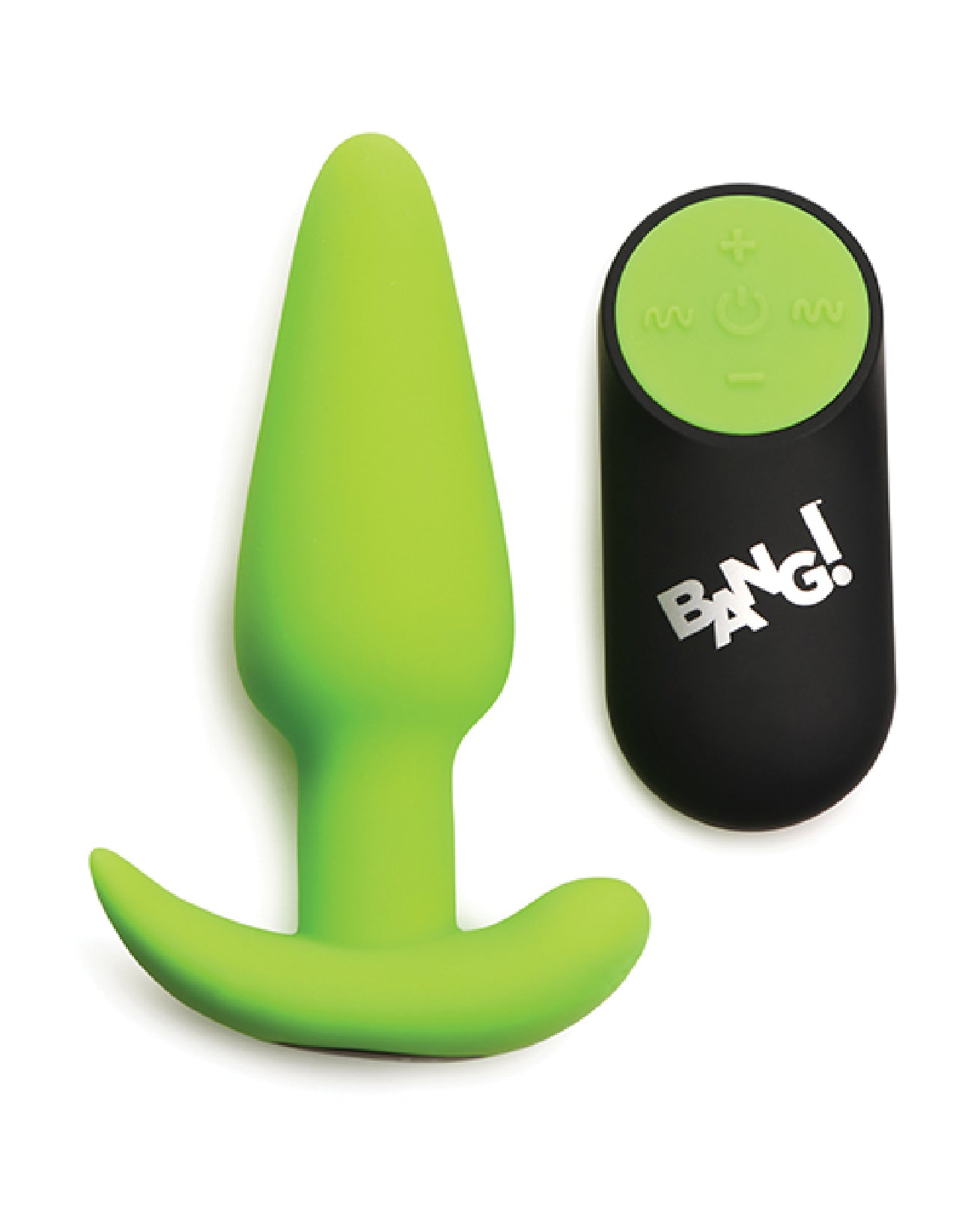 "Glow in the Dark Butt Plug With Remote - Green BNG-AH459"