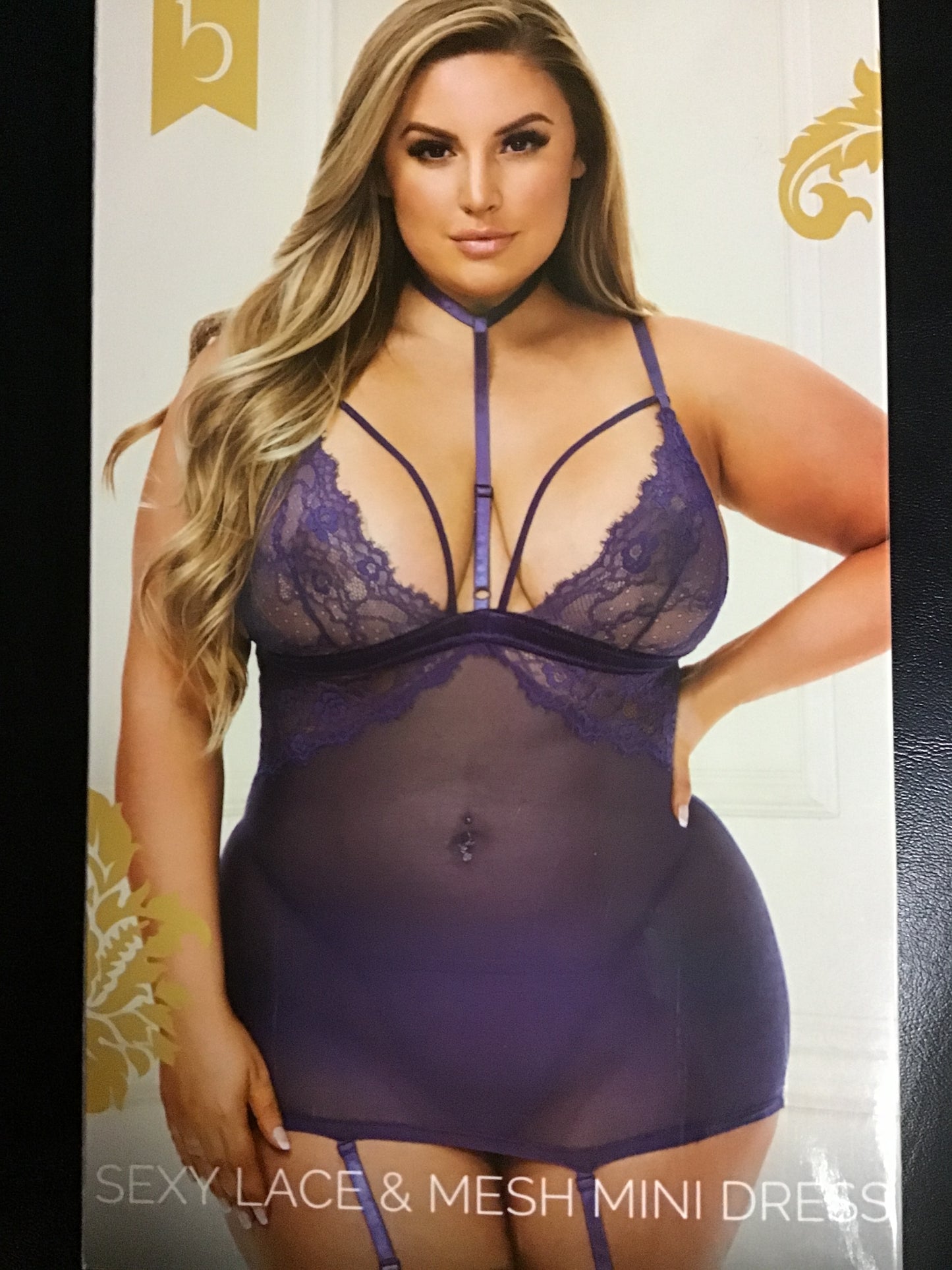 Sexy Lace &Mesh Mini Dress