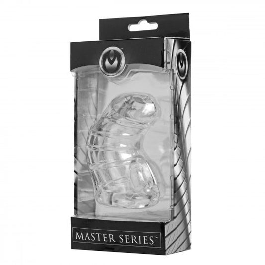 Detained soft body chastity cage