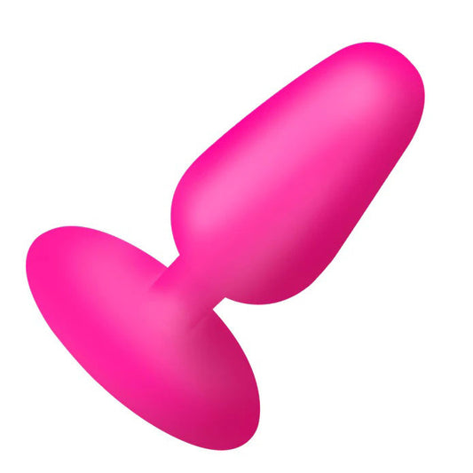 "Flexible Vibrating Silicone Butt Plug - Pink BG-AH720-PINK"