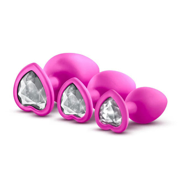 "Luxe - Bling Plugs Training Kit - Pink with White Gems BL-395830"